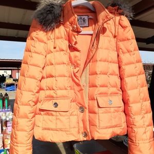 Juicy Couture Orange Puffer Jacket